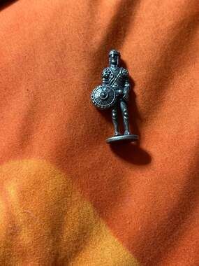 Vintage Hudson Pewter Medieval Knight Figurine with Round Shield 1.75"